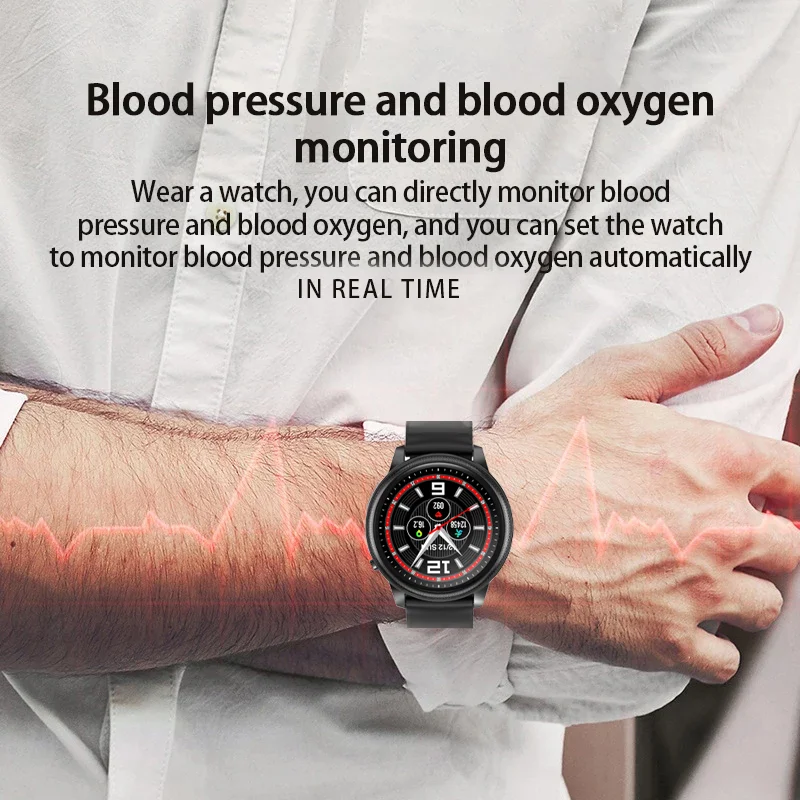 

Lige 2021 New Bluetooth Smart Watch Men Blood Pressure Monitor Sport Fitness Tracker WhatsApp For Android IOS Smartwatch