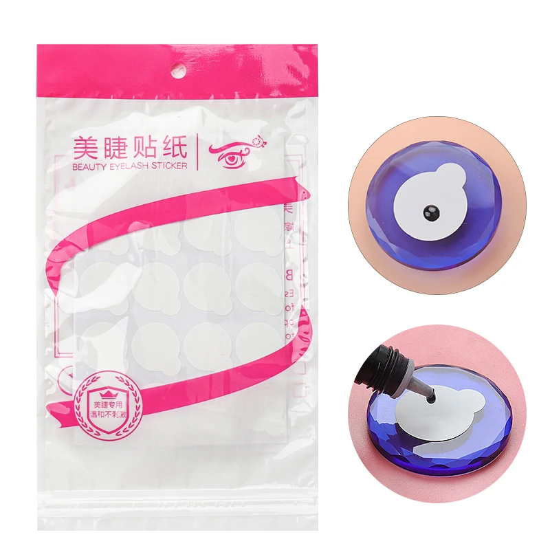 

Disposable Grafted Eyelash Glue Holder Pallet Sticker Eyelash Extension Glue Pad Under Eyelash Jade Stone Eyes Makeup Tools