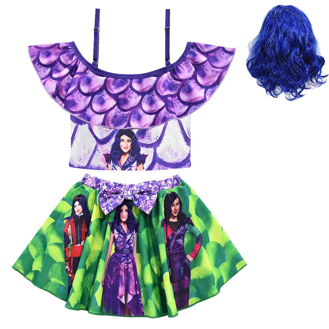 Косплей Костюм для детей 3 маль и ума Урсула маленьких девочек цельный или