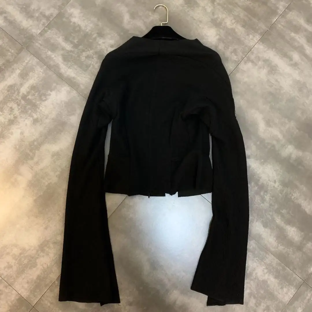 Новинка 2019 года Осенняя тонкая рубашка на пуговицах с высокой талией и длинными