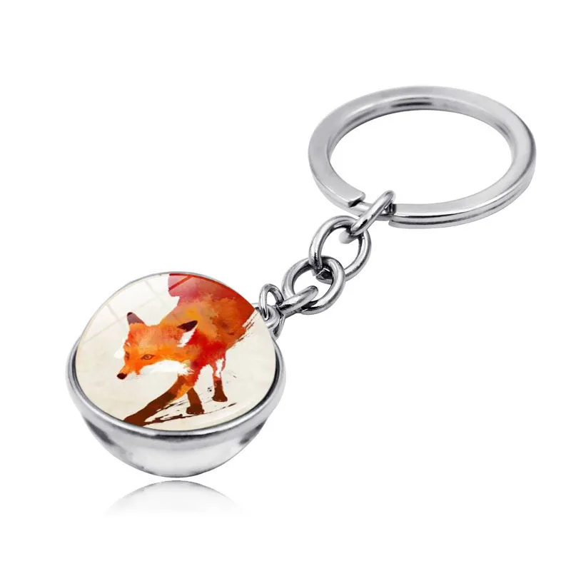 WG 1 шт. модная Милая бижутерия из лисьего времени брелок с кабошоном подвеска