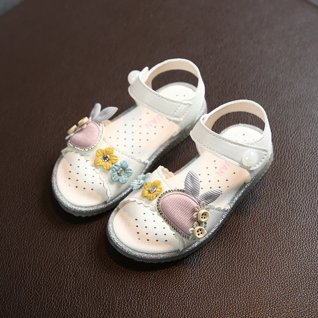 

TELOTUNY sandals Toddler Infant Kids Baby Girls Cute Rabbit Soft sole Princess Shoes Beach Sandals children sandals girls Jun6