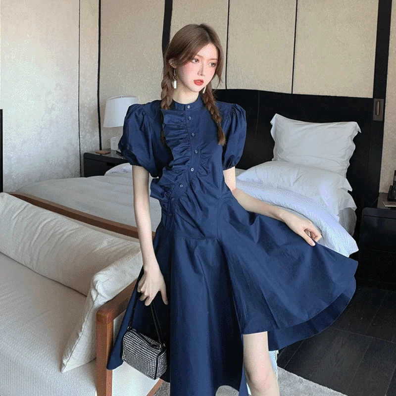 

Korean Fashion 2021 White Summer Dress Aesthetic Kawaii Clothes Harajuku Cotagecore Fairycore Elegant Longdress