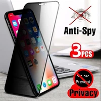 3pcs privacy tempered glass for iphone 11 12 13 pro x xs max xr for iphone 6 6s 7 8 plus se2020 anti spy screen protector glass
