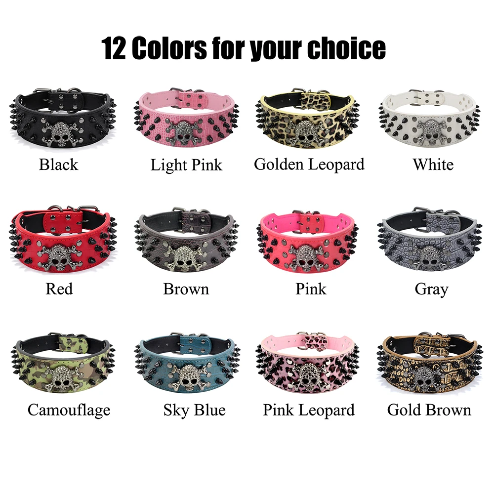 

Spiked Studded Small Large Cat Collar Rivet Accessory Hond Neck Strap For Kitten Necklace Leather PU Pitbull BullCat Pet