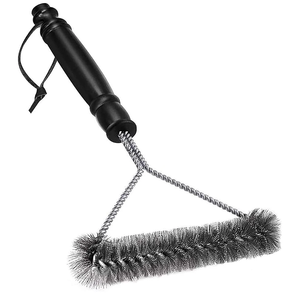 

BBQ Grill Barbecue Cleaning Brush Stainless Steel Anti Rust Wire Bristles Durable Triangle Cleaning Brushes For Home Kitchen