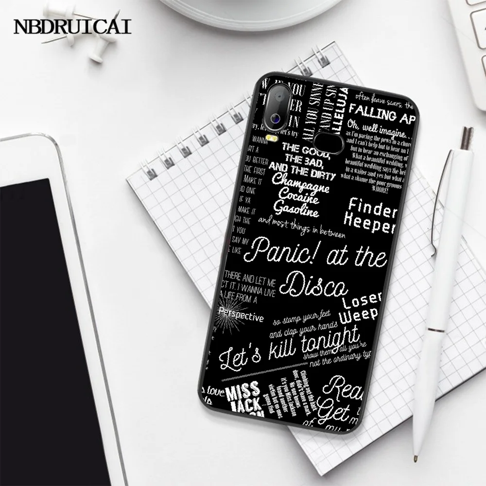 NBDRUICAI Panic At The Disco Bands черный ТПУ мягкий резиновый чехол для телефона Samsung A10 A20 A30 A40 A50