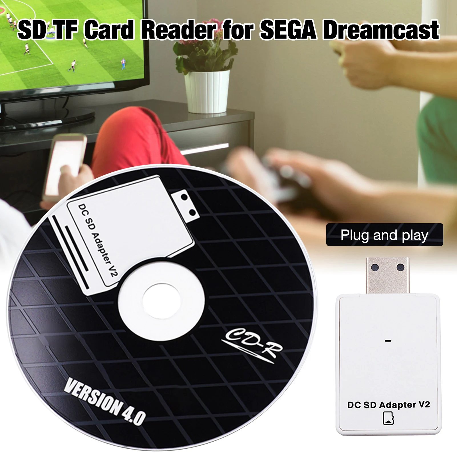 

Адаптер DC SD TF считыватель карт V2 для SEGA Dreamcast и CD с Загрузчиком DreamShell