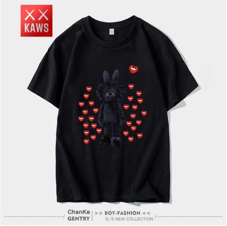 

European American designers short sleeve t-shirt men and women fashion brand pure cotton half mens summer