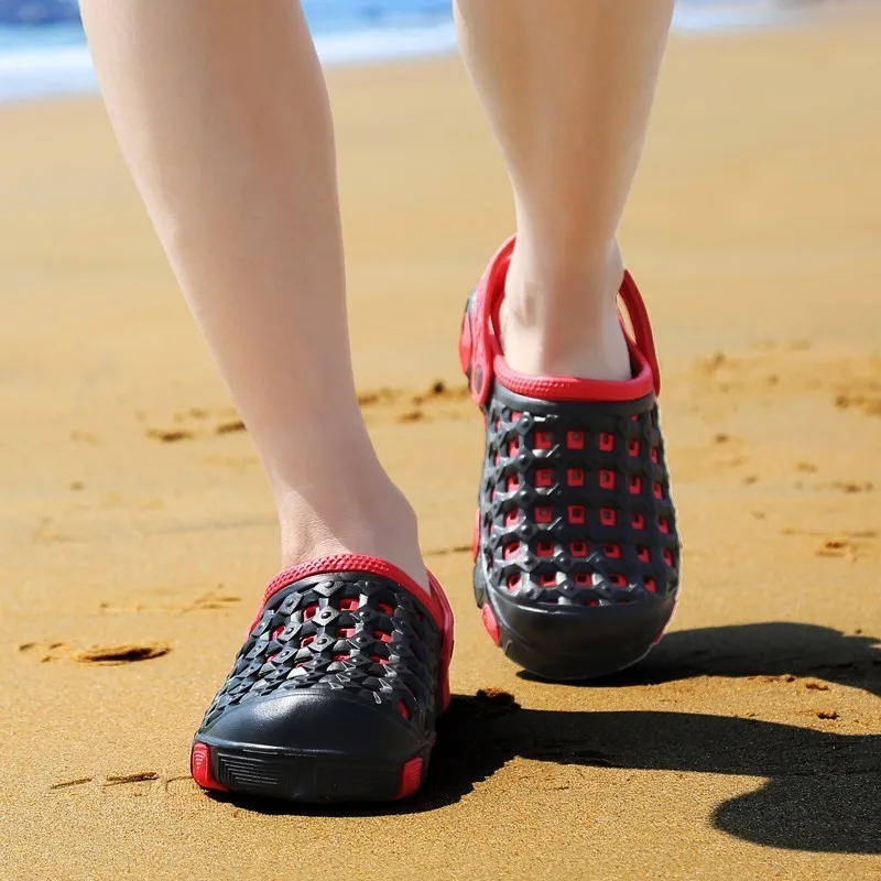 Мюли мужские летние дышащие пляжная обувь для сада и отдыха легкие тапки клоги