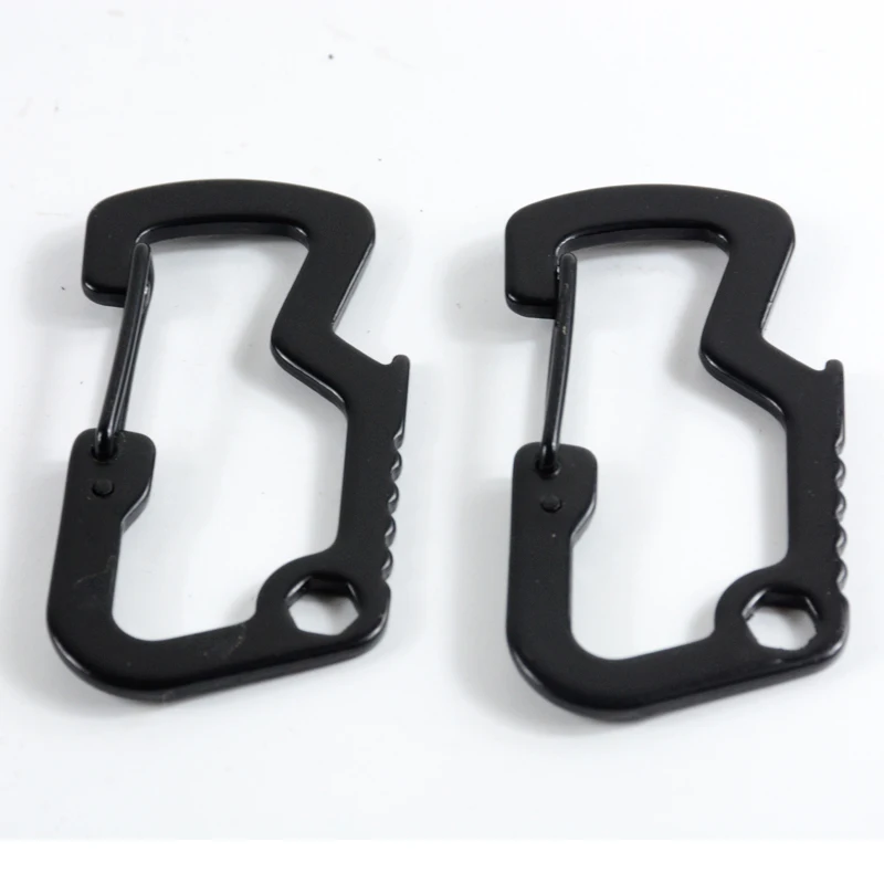 

Многофункциональный D карабин для повседневного использования, пружинный карабин из нержавеющей стали с открывалкой для бутылок