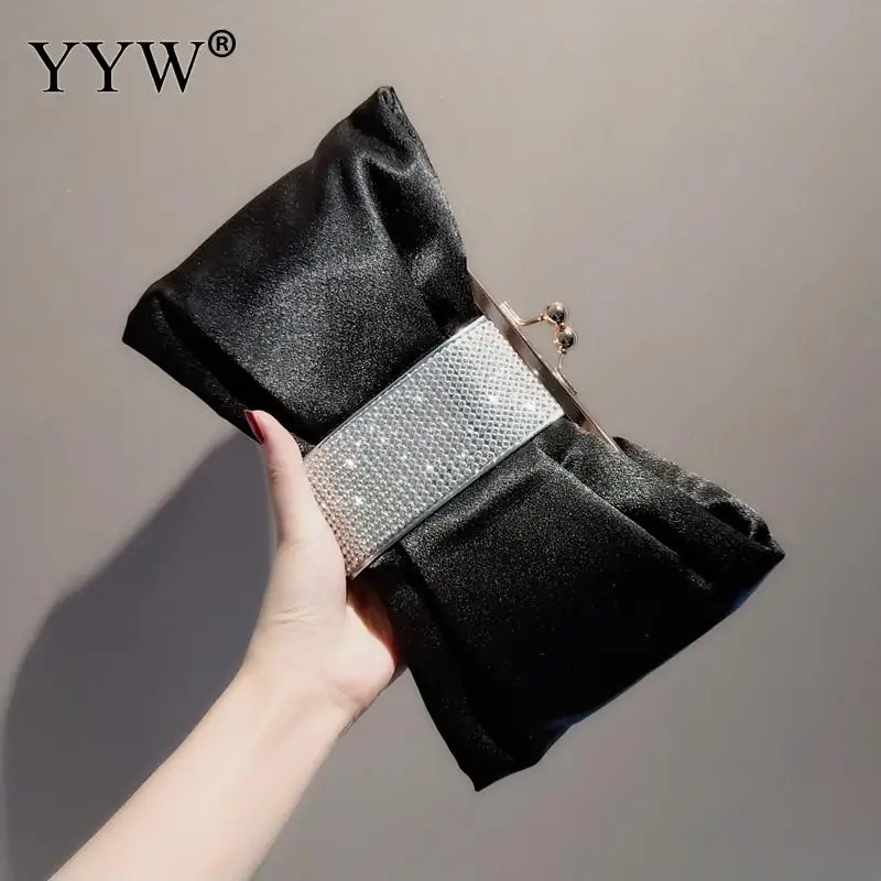 

Women's Clutch Bag 2021 Fashion Bow Evening Bags Luxury Purses Clutch Women Wedding Party Handbag Clutch Wallet Bag Female Purse