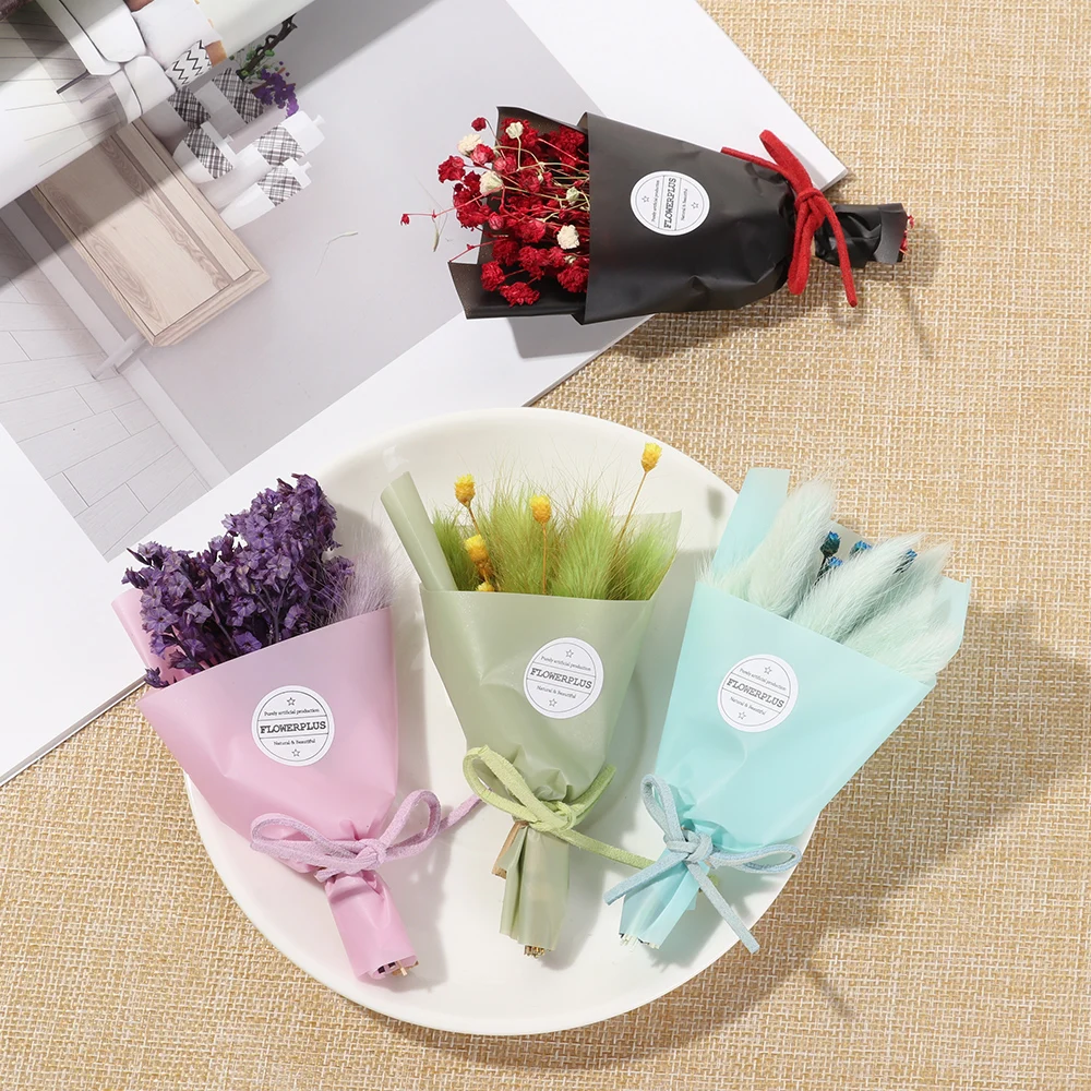 1 шт./лот мини Гипсофилы Натуральные сушеные цветы с коробкой для свадьбы