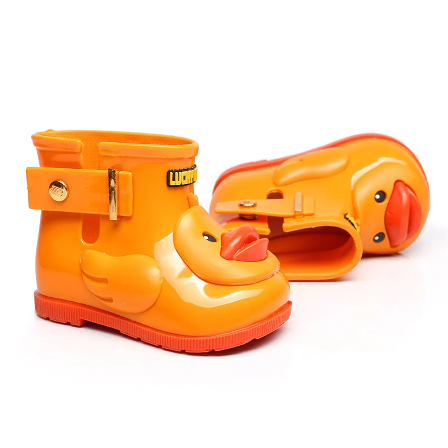 Детские Нескользящие резиновые сапоги маленькая обувь с мультяшными животными