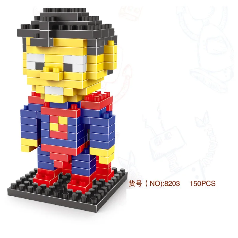 Новинка С героями комиксов Марвел большие фигурки строительные блоки супер