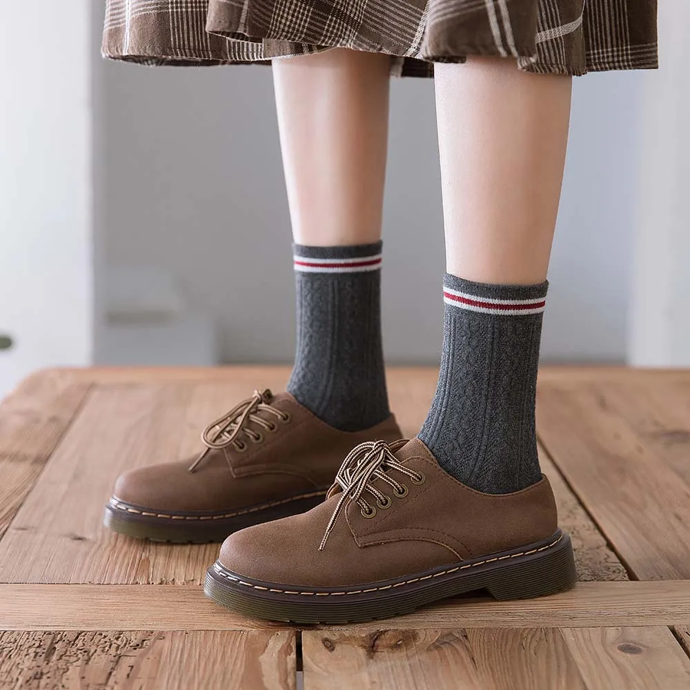 2020 New Products Women's Winter Breathable High Quality Pure Cotton Fashion Deodorant Casual Socks 5 Pair