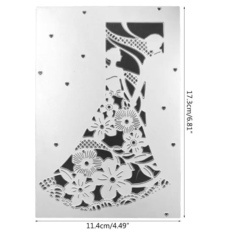 Свадебное платье металлические режущие штампы Трафаретный Скрапбукинг диальбом