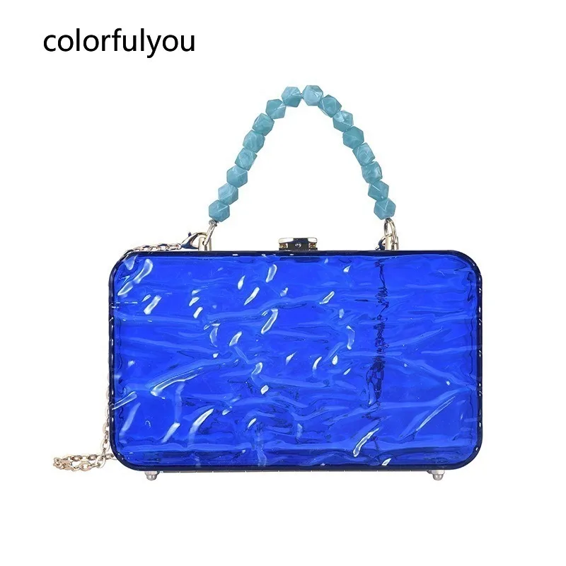 

Прозрачная акриловая Сумочка, женская сумка через плечо на цепочке, новинка 2021, сумка на плечо карамельных цветов, кошельки, женский клатч В...