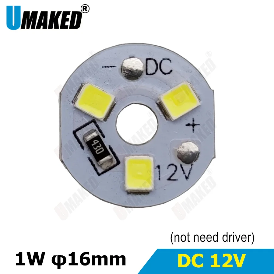 

10 шт. DC12V светодиодный 1W 16 мм 5730 SMD лампы пластины не требуется драйвер подключения светильник источник света белый/теплый белый/розовый/фиол...