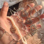 Ожерелье-чокер с цепочкой в форме сердца Kpop для женщин ошейник женское ювелирное изделие в эстетике День Святого Валентина Вечеринка Девочка Хэллоуин