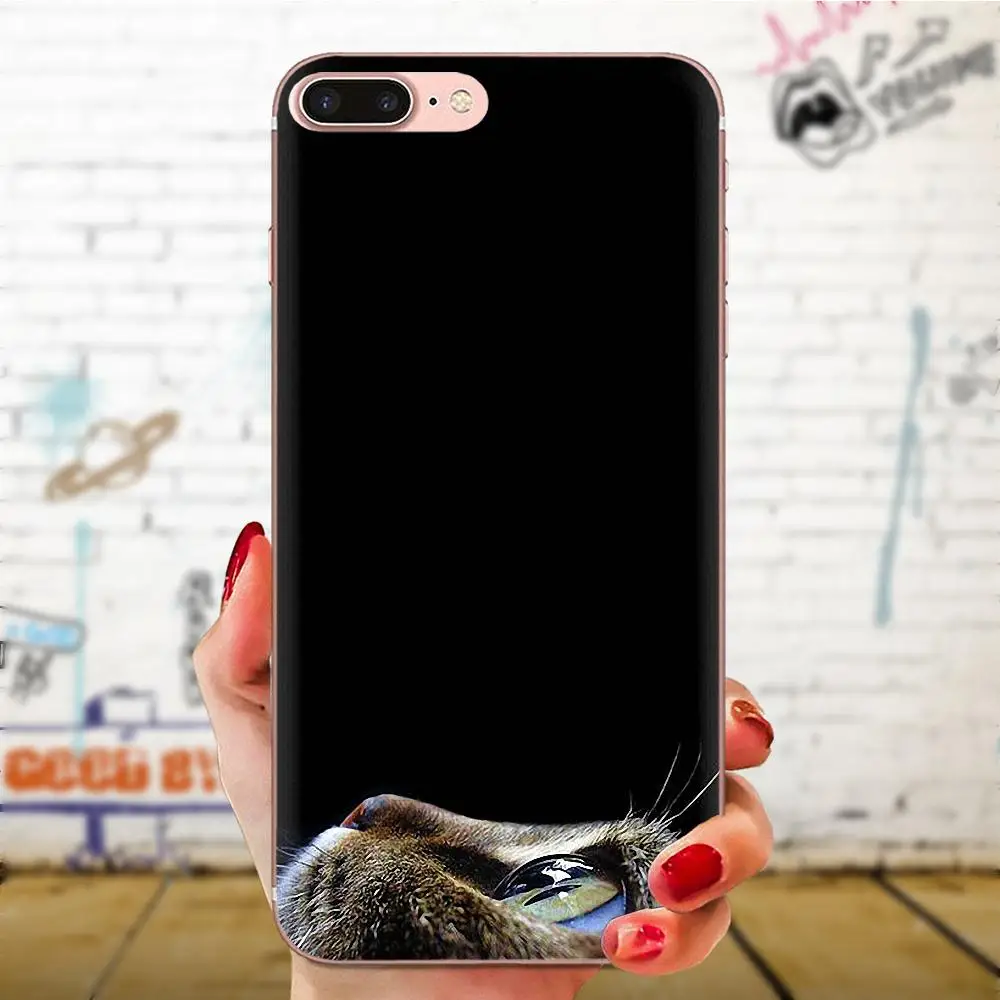 Мягкий чехлов для мобильных телефонов с изображением черного кота глазом Huawei Honor