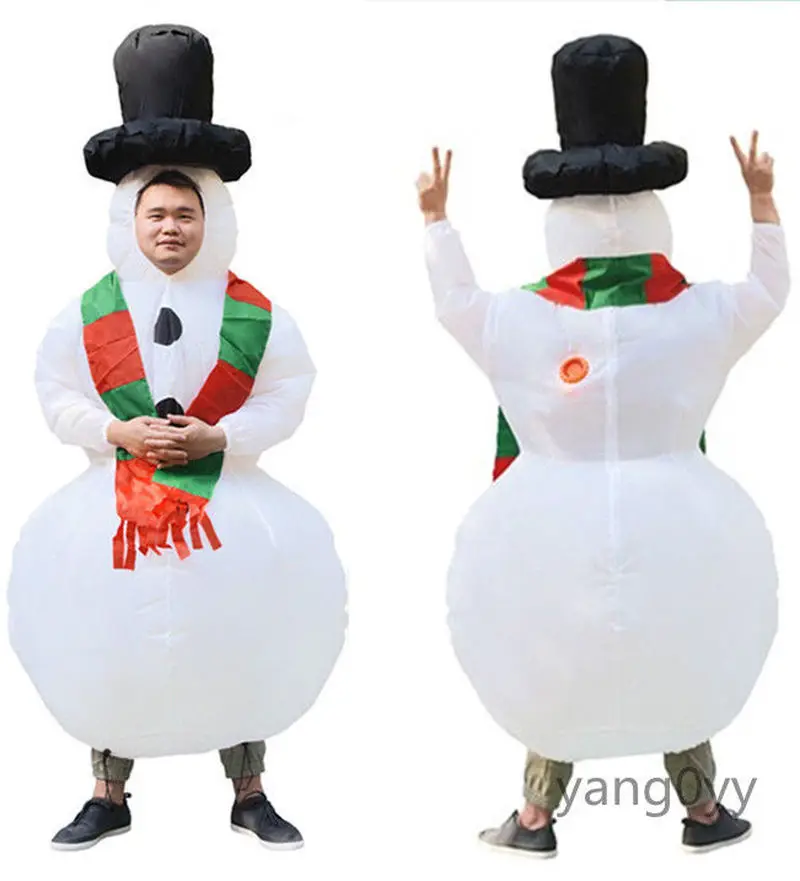 Надувной костюм Снеговик талисман костюмы для костюмированной вечеринки