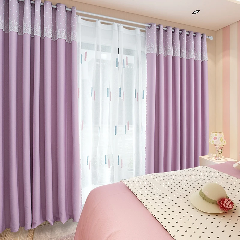 1 панель 85% 95% затенение современный стиль однотонные занавески с кружевным