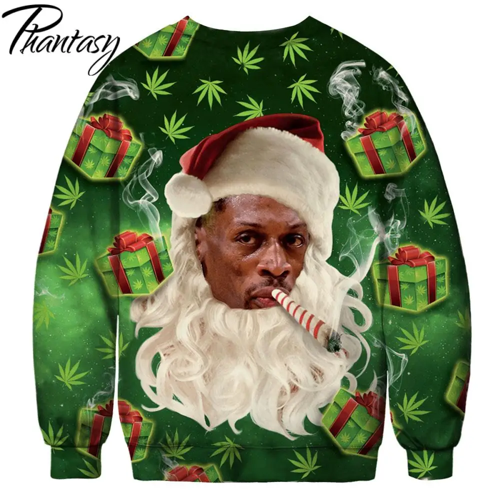 Фантази 2020 Уродливые Рождественские свитшоты хип-хоп вечерние уличные модные 3D
