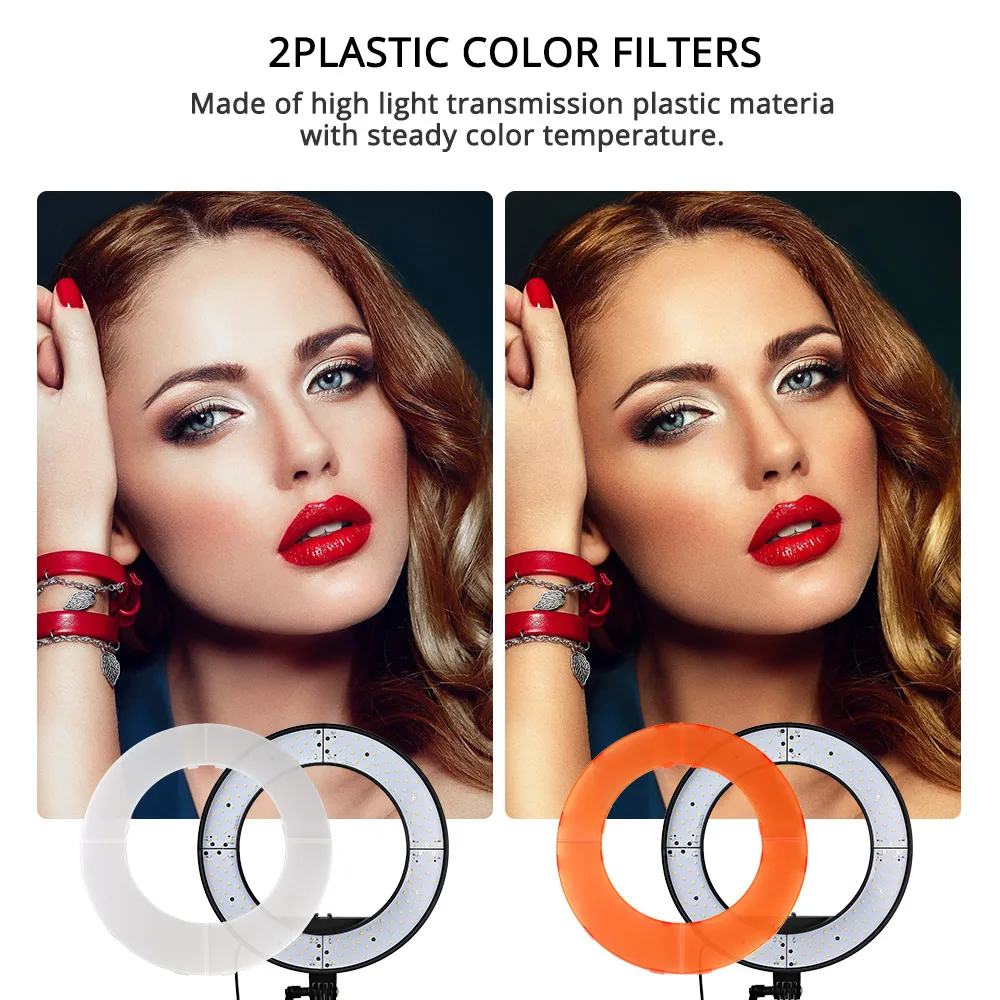 Travor 12 &quot18&quot кольцевая лампа для фотосъемки с регулируемой яркостью