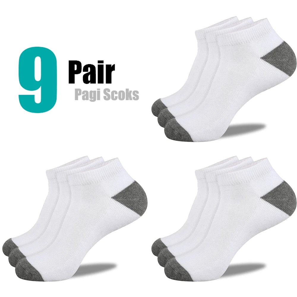 

9Pairs Running Sock Men Short Socks Thick Moisture Absorption Outdoor Sports Walking Ankle Stockings Basketball Stocks