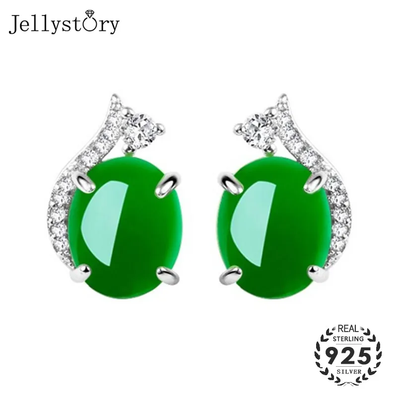 Классические серьги гвоздики Jellystory для женщин серебро 925 пробы бижутерия с 10*10 мм