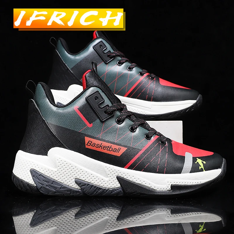 

High Quality Basketball Male Sneakers High Top Professional Plus Size Basketball Leather Shoes for Men Autumn Gym Shoes Boys
