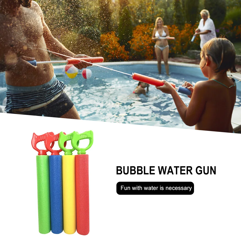 

4 X Water Squirters For Summer Swimming Pool Beach Party EVA Long Range Lightweight Portable Water Shooter Toys Colorful