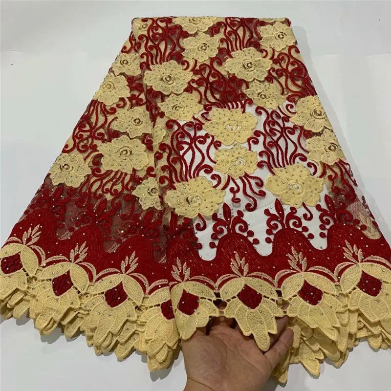 Африканская кружевная ткань вышитые камни новейшая африканская 2019