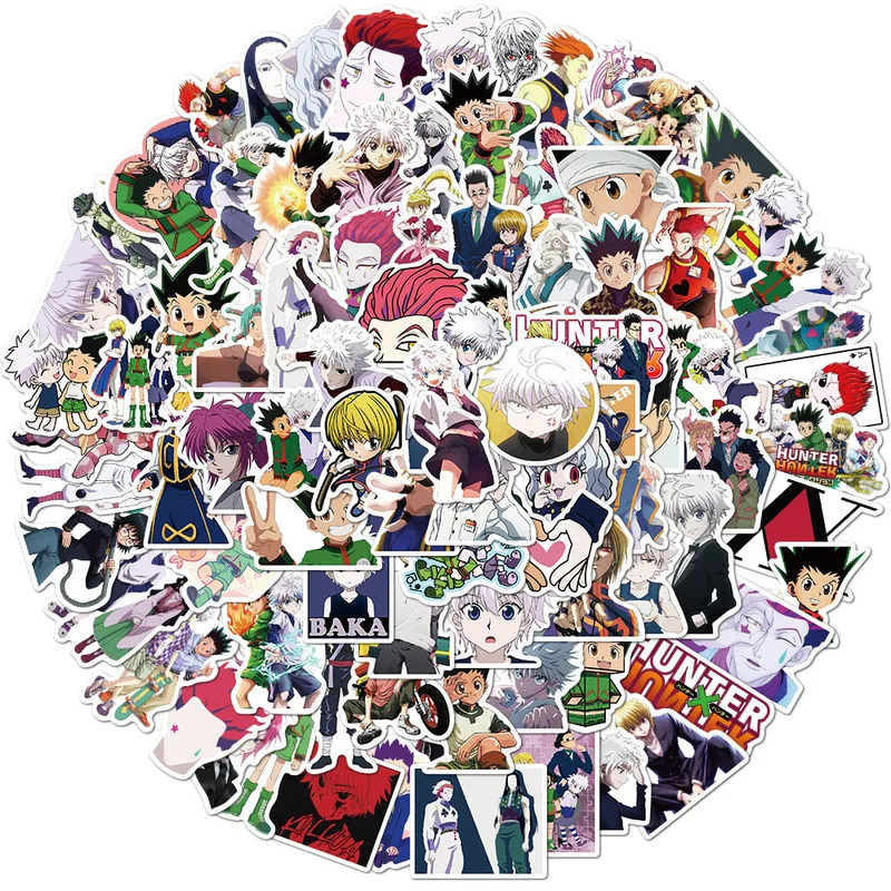 

100pcs New Full-time Hunter Classic Anime Stickers Waterproof Suitcase Guitar Skateboard Graffiti Cartoon Pvc Stickers for Kids