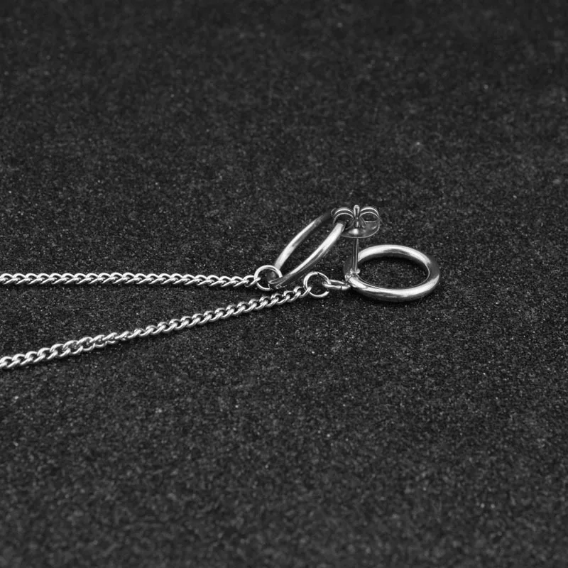 1 шт. корейское панк кольцо с длинной кисточкой серьги женские сережки мужские из