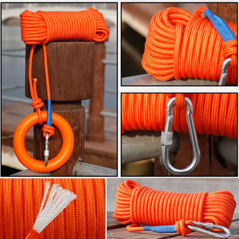 328ft Lifesaving Rope Emergency Throwing Towline Tether Rescue Lifeline Cowtail Whitewater Kayaking Swimming Boating Fishing |