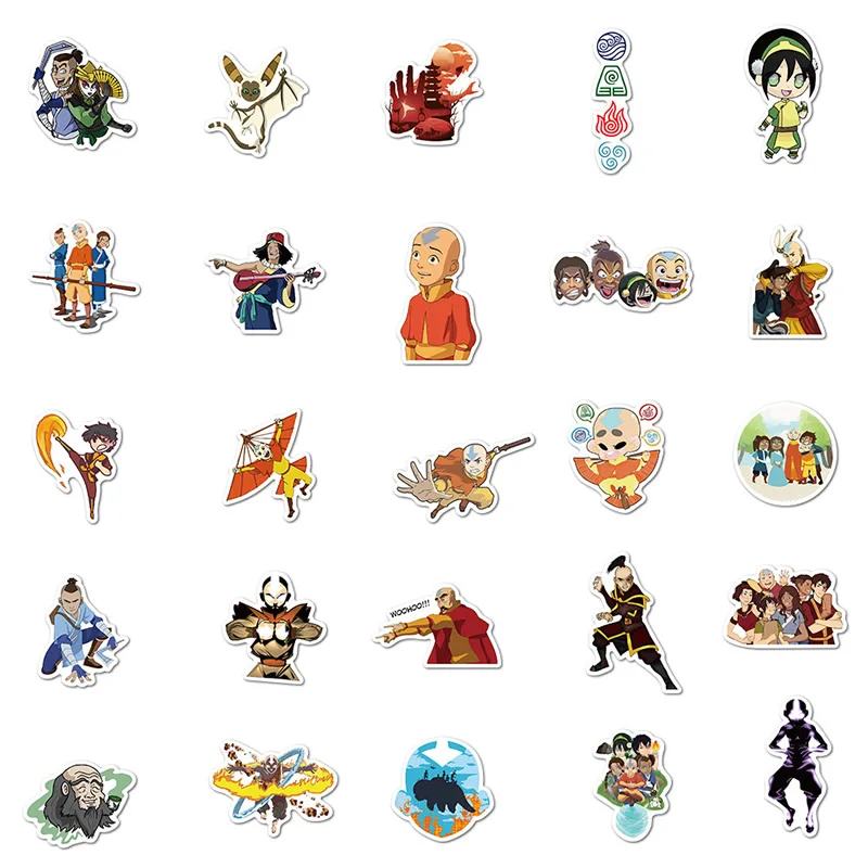 10/30/50 шт. Аватара из мультфильма Последний Воздушный Бандер аниме наклейки для