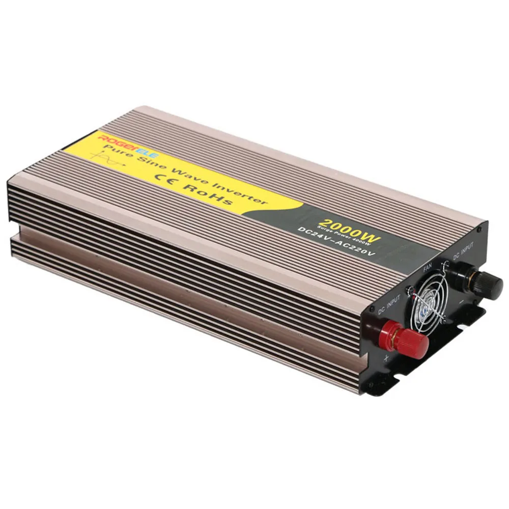 2000W Чистая синусоида Инвертор DC12V 24V 48V к AC220V 50HZ 60HZ усилитель конвертера мощности