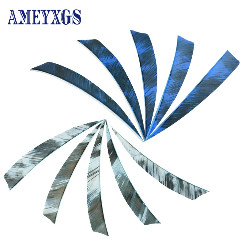 

50pcs 5Inches Archery Arrow Feather Shield-Shape Right Wing Turkey Feather Arrow Fletching Bow DIY Shooting Hunting Accessories