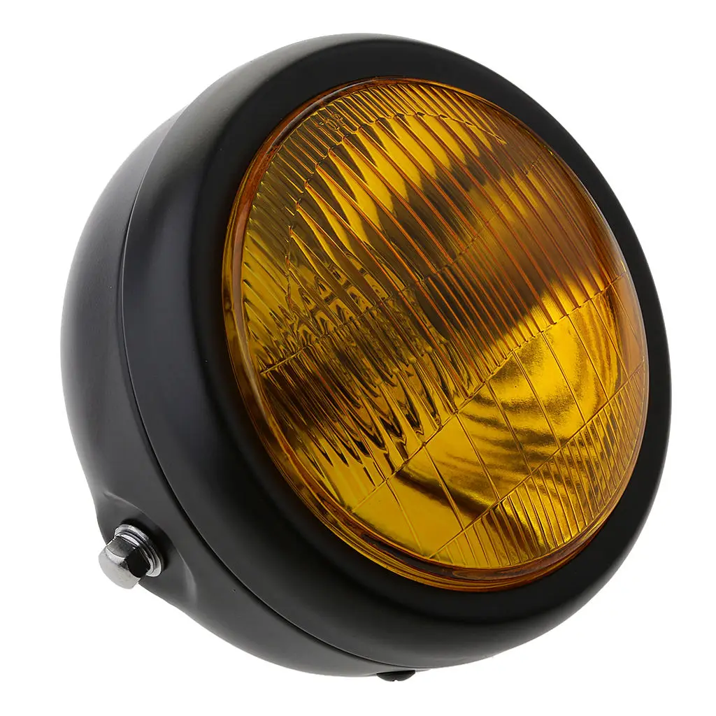 

7.68'' Retro Motorcycle Headlight Side Mount Cover Vintage Metal Lens