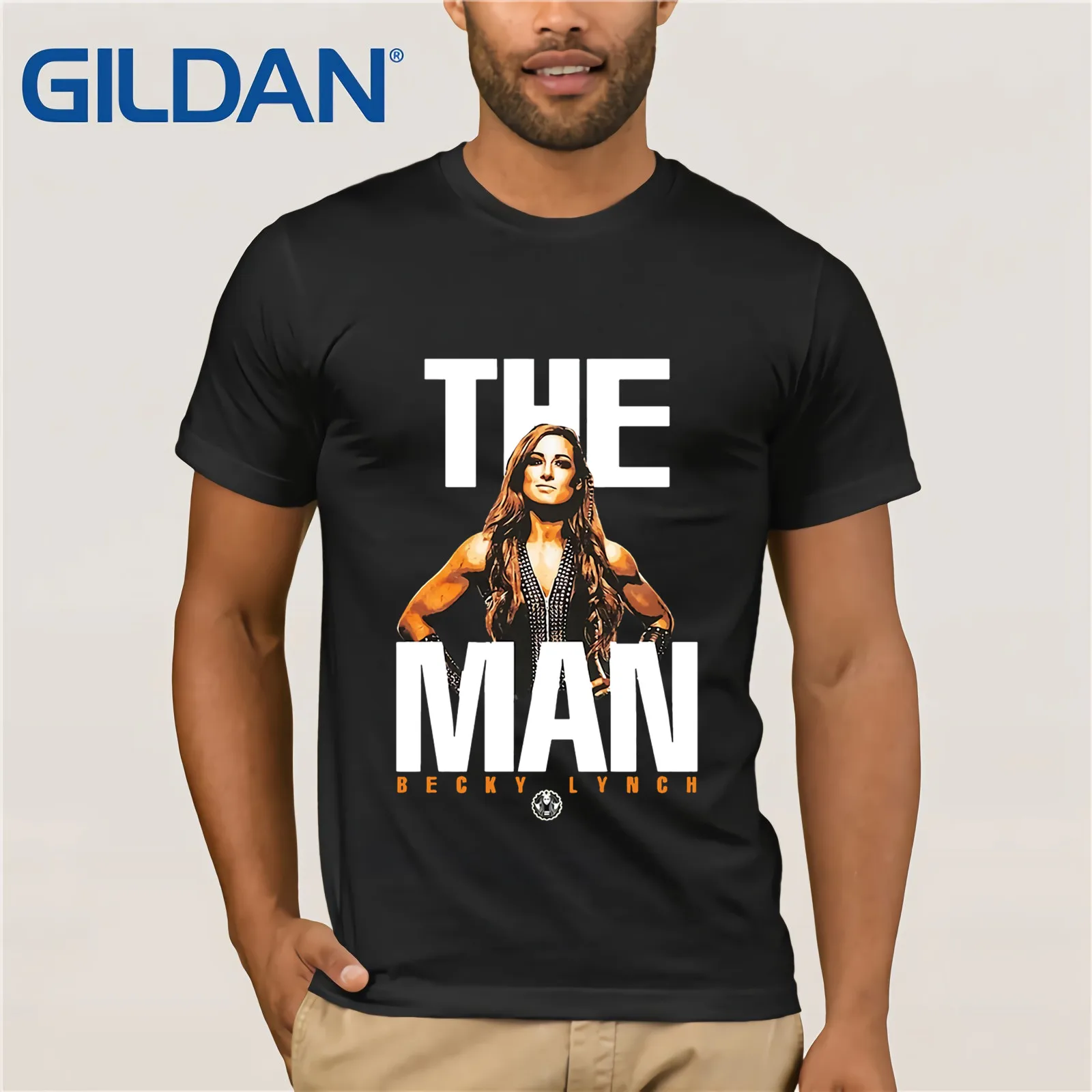 Мужская футболка с коротким рукавом Mineral Wash The Man Becky Lynch лето 2019|Мужские футболки| |