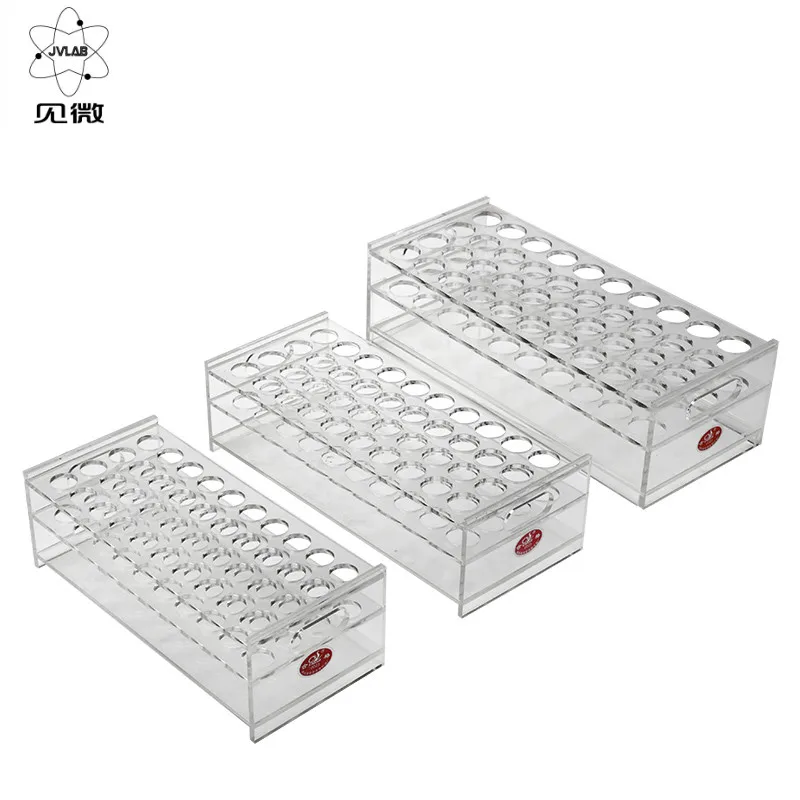 Стойка для пробирок прямоугольная прозрачная из плексированного стекла стойка 18