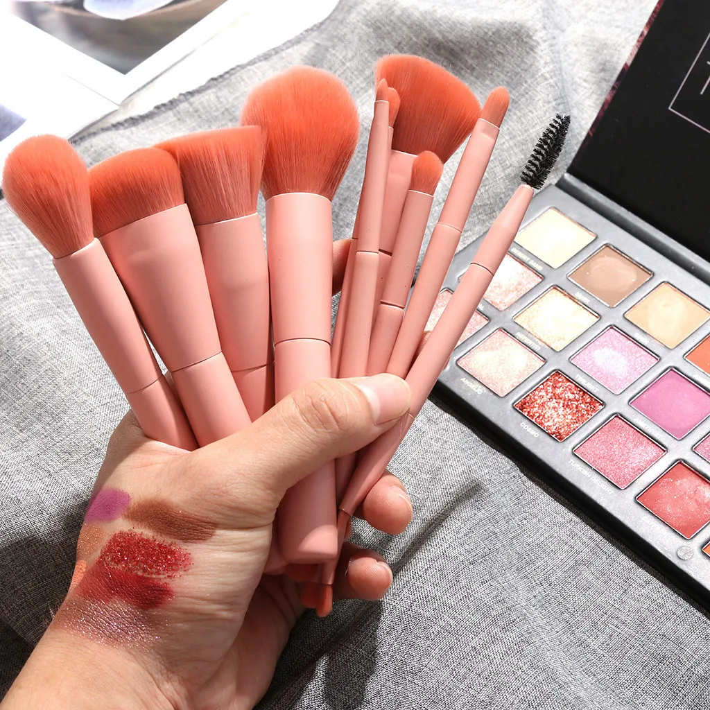 10 шт. деревянная основа Косметическая кисть для бровей и теней инструменты