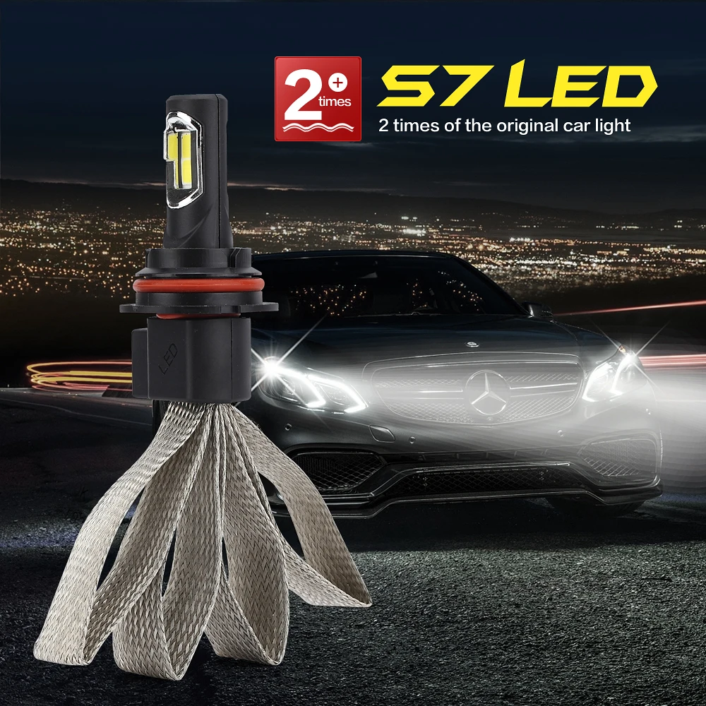 Светодиодный подвесной светильник S7 2 шт. автомобильный ing H7 H3 H11 H4 светодиодный