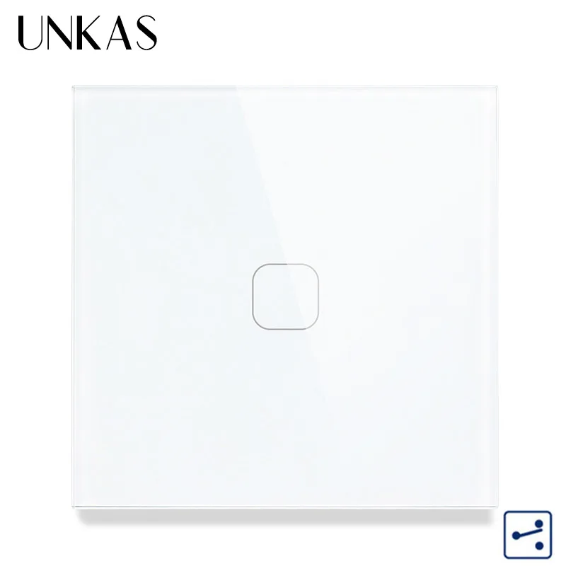 UNKAS стандарт ЕС/Великобритании 1 банда способ сенсорный выключатель серый