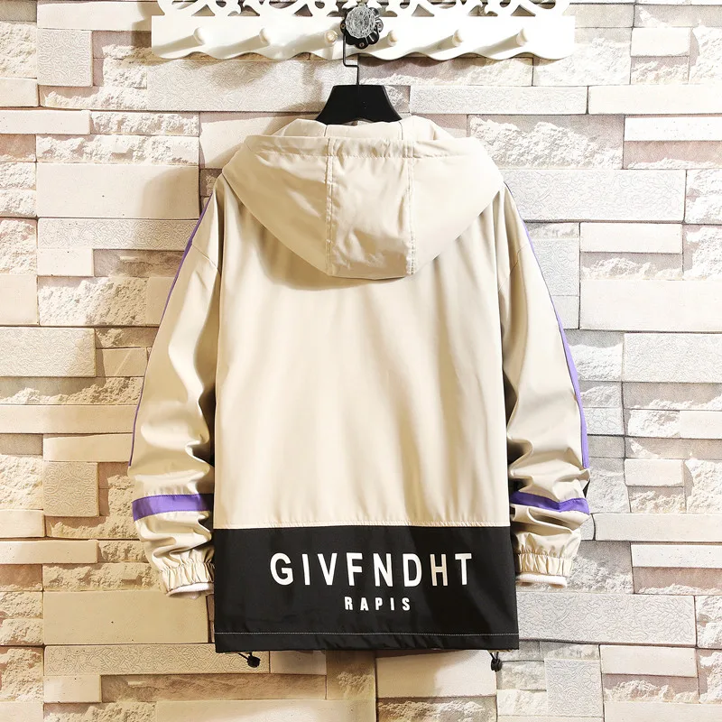 

Spring Autumn Men Casual Streetwear Hoodie Jacket Man Waterproof Clothes Mens Windbreaker Coat Male Outwear Bomber Jacket