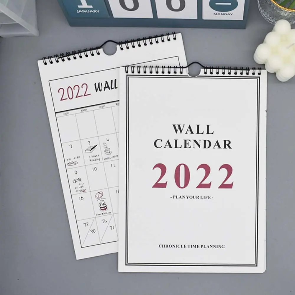 

Настенный календарь 2022, ежемесячный планировщик, календарь, ежедневный Органайзер, напоминание о дате