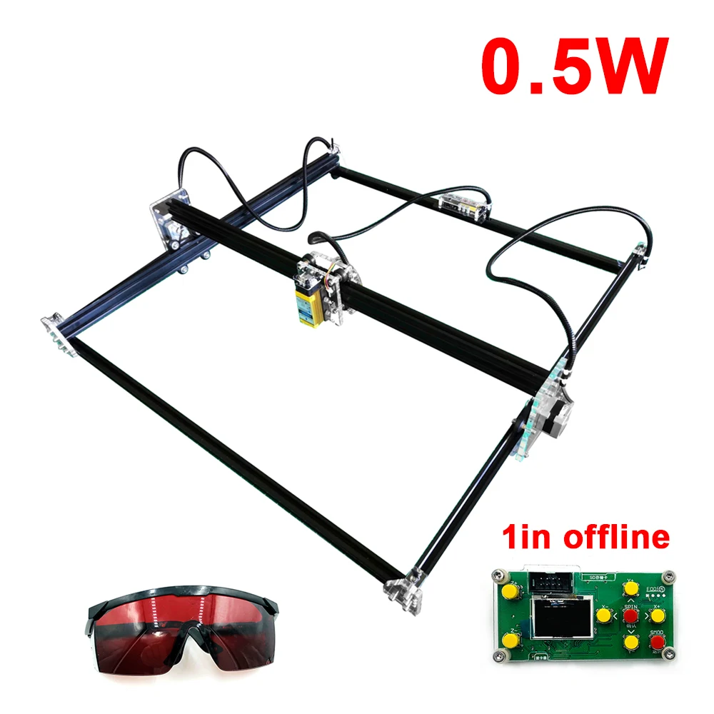 0.5w DIY все металлические 45*45 см 500 mW, 2500 mW дерево мини-cnc лазерный гравер резцом гравировки ШИМ - Цвет: 0.5w