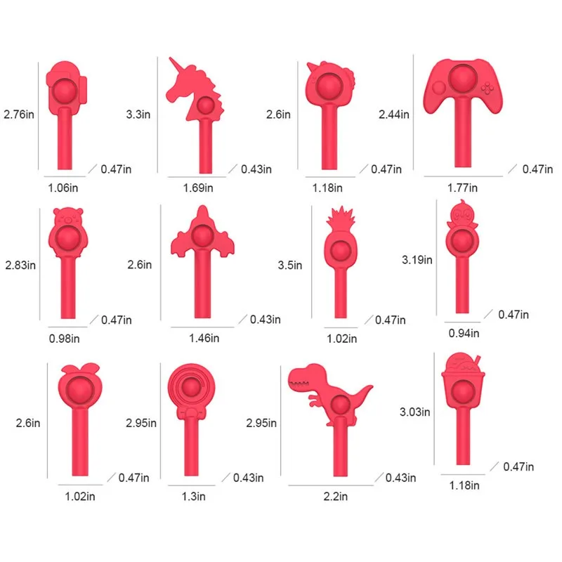 Лидер продаж Пузырьковые игрушки брелок Пеналы сжимаемые Сенсорные игрушка для